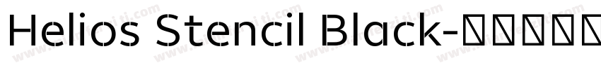 Helios Stencil Black字体转换